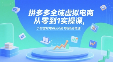 拼多多全域虚拟电商从零到1实操课，小白虚拟电商从0到1实操到精通-星火轻创