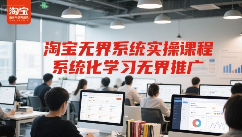 淘宝无界系统实操课程,系统化学习无界推广