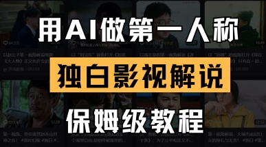 用AI做第一人称独白影视解说，手把手教学，保姆级教程-星火轻创