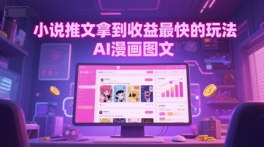 小说推文拿到收益最快的玩法，AI漫画图文-星火轻创
