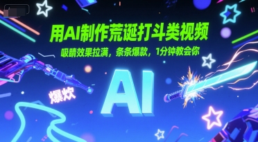 用AI制作荒诞打斗类视频，吸睛效果拉满，条条爆款，1分钟教会你-星火轻创