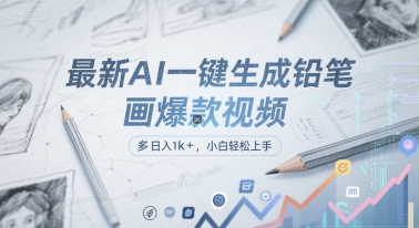 最新AI一键生成铅笔画爆款视频，多平台分发，日 入1k+，小白轻松上手【揭秘】-星火轻创