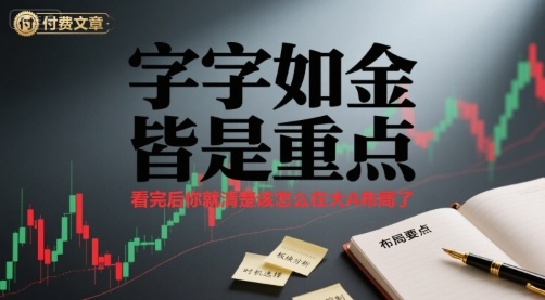 付费文章：字字如金 皆是重点， 看完后 你就清楚该怎么在大A布局了-星火轻创
