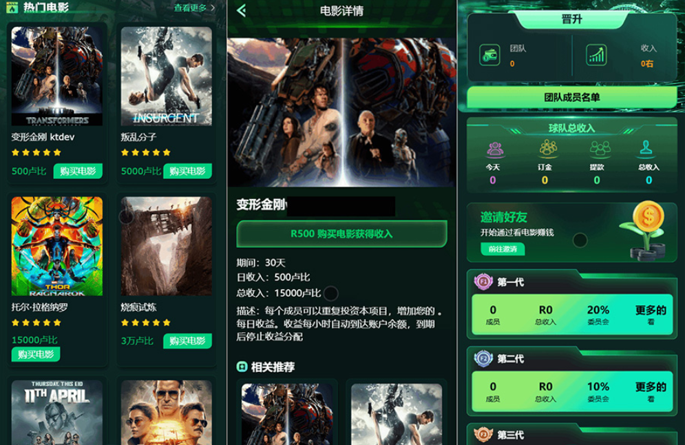 Flickiri Fun海外电影投资理财源码 电影投资正规平台 影视理财类源码-星火轻创