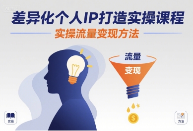 差异化个人IP打造实操课程，实操流量变现方法-星火轻创