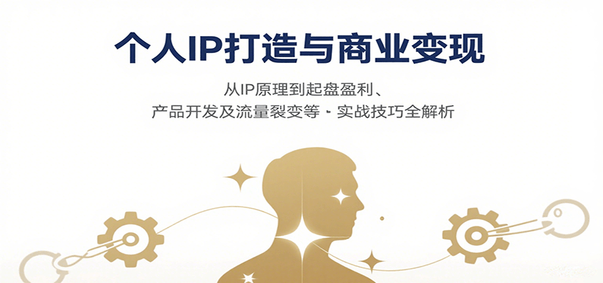 个人IP打造与商业变现，从IP原理到起盘盈利、产品开发及流量裂变等实战技巧全解析-星火轻创