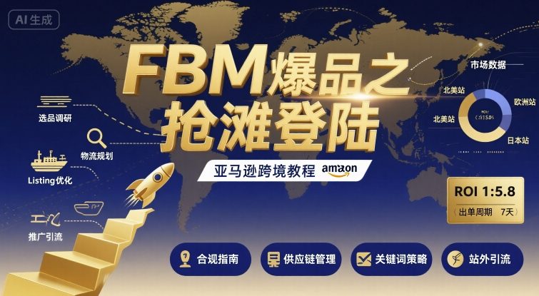 FBM爆品之抢滩登陆-亚马逊跨境教程-星火轻创