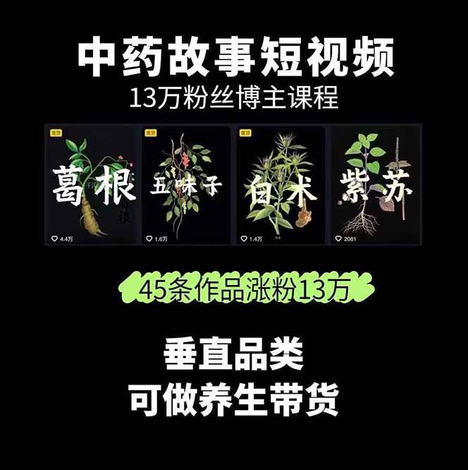 图片[2]-中药文化赛道：溯源故事开发，AI工具实战，平台运营，全方位解锁中医流量变现新路径-星火轻创