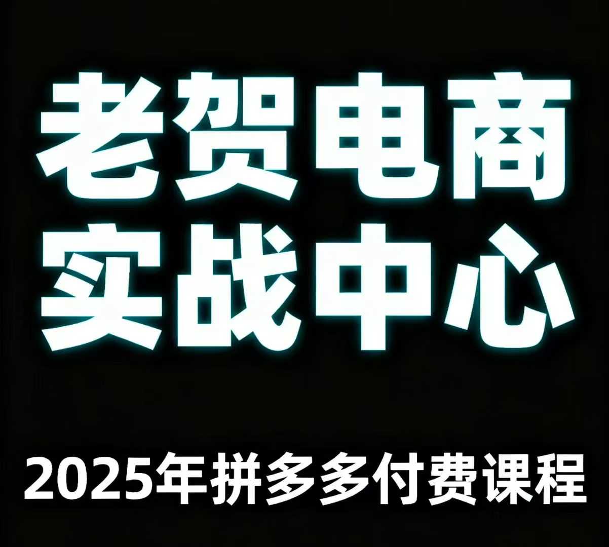 老贺电商2025年拼多多付费课程，用通俗易懂的方法告诉你多多怎么玩-星火轻创