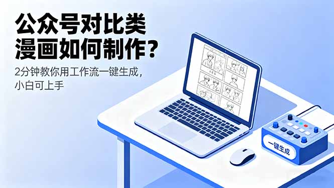公众号对比类漫画如何制作？2分钟教你用工作流一键生成，小白可上手-星火轻创
