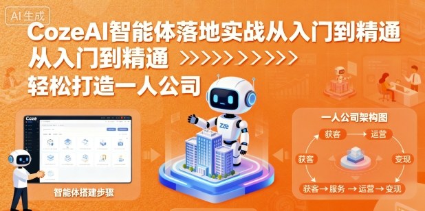 CozeAI智能体落地实战从入门到精通，轻松打造一人公司-小艾项目网
