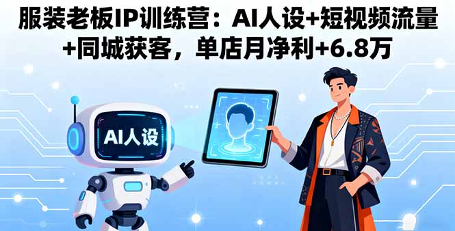 服装老板IP训练营：AI人设+短视频流量+同城获客，单店月净利+6.8万-星火轻创