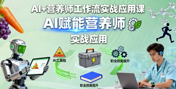 AI+营养师工作流实战应用课，AI赋能营养师-星火轻创