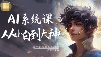 AI系统课程，从小白到大神系统学AI，AI声音-AI绘画-AI视频一门课全掌握-星火轻创