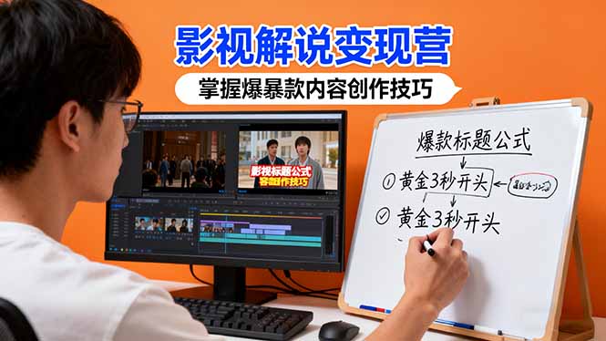 影视解说变现营：通过30+实战案例爆款内容创作技巧，掌握影视解说盈利密码-星火轻创