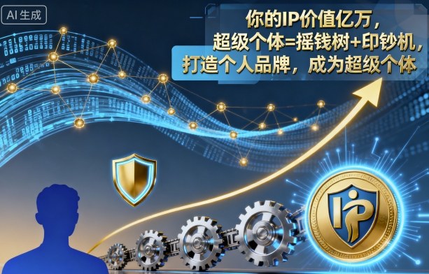 你的IP价值亿万，超级个体=摇钱树+印钞机，打造个人品牌，成为超级个体-星火轻创