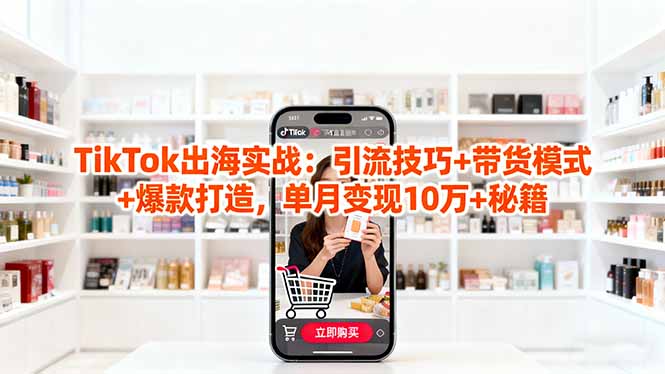 「TikTok出海实战」引流技巧+带货模式+爆款打造，单月变现10万+秘籍-星火轻创