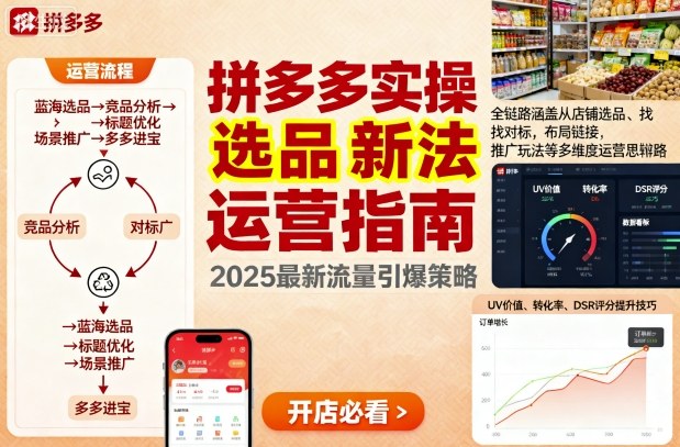 王校长9月12拼多多实操新玩法，全链路涵盖从店铺选品、找对标，布局链接，推广玩法等多维度运营思路(更新)-星火轻创