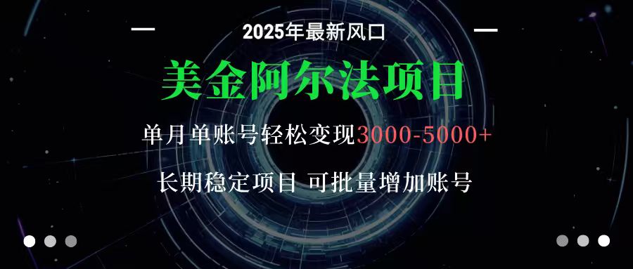 美金阿尔法项目：一部手机每天只需10分钟，轻松稳定赚美元-星火轻创