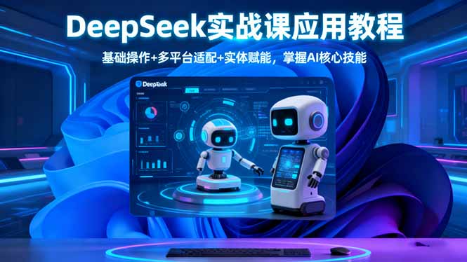 DeepSeek实战课应用教程、基础操作+多平台适配+实体赋能，掌握AI核心技能-星火轻创