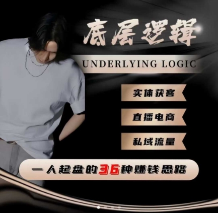一个人起盘的底层逻辑，私域流量-直播电商-实体获客，一人起盘的36种賺钱思路-星火轻创