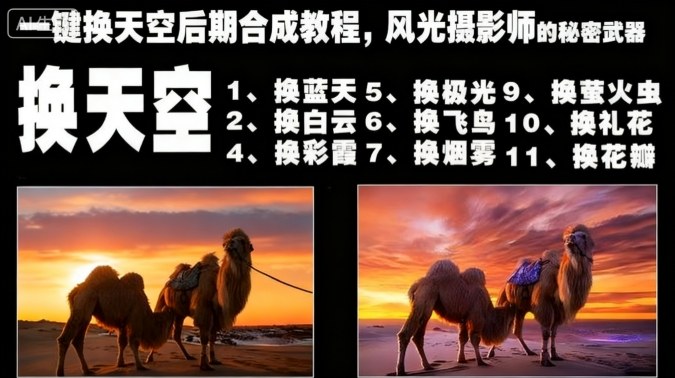 一键换天空后期合成教程，风光摄影师的秘密武器-星火轻创