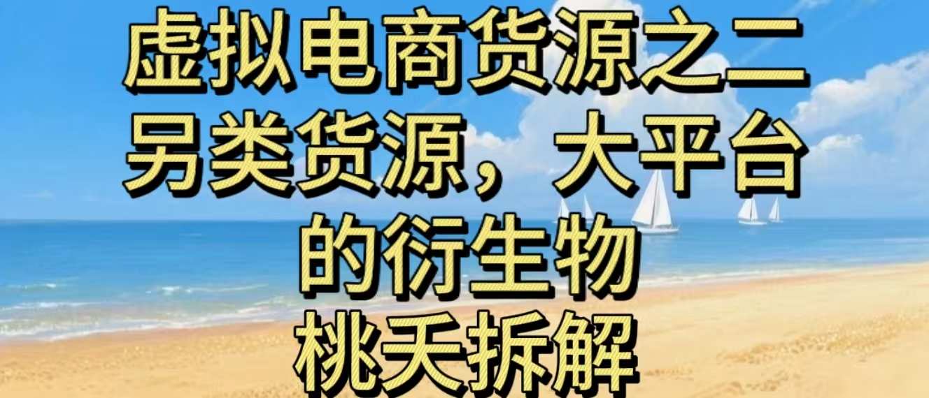 虚拟电商之二—另类的货源，大平台的衍生物-星火轻创