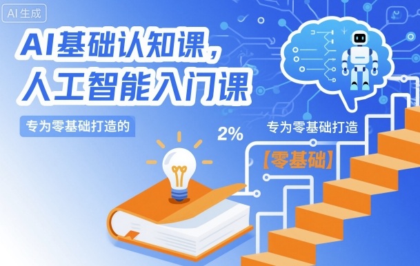 AI基础认知课，专为零基础打造的人工智能入门课-小艾项目网