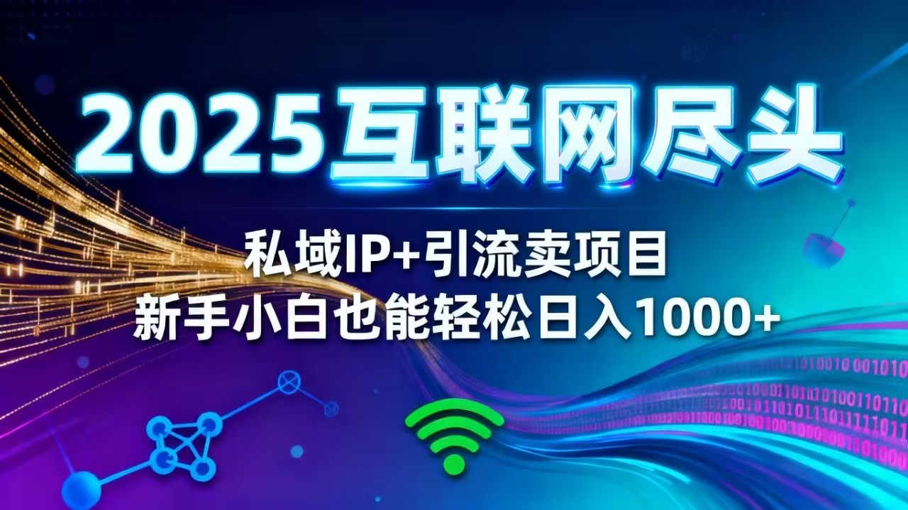 2025网创尽头王炸项目！私域 IP + 精准引流，新手小白在家躺赚日入 1000+-星火轻创
