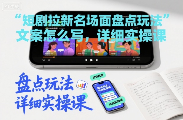 短剧拉新名场面盘点玩法文案怎么写，详细实操课-星火轻创