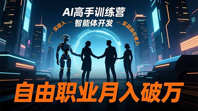 AI高手训练营3.0，ChatGPT，Midjourney，智能体开发，自由职业月入破万-星火轻创