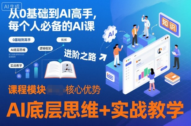 从0基础到AI高手，每个人必备的AI课，AI底层思维+实战教学-小艾项目网