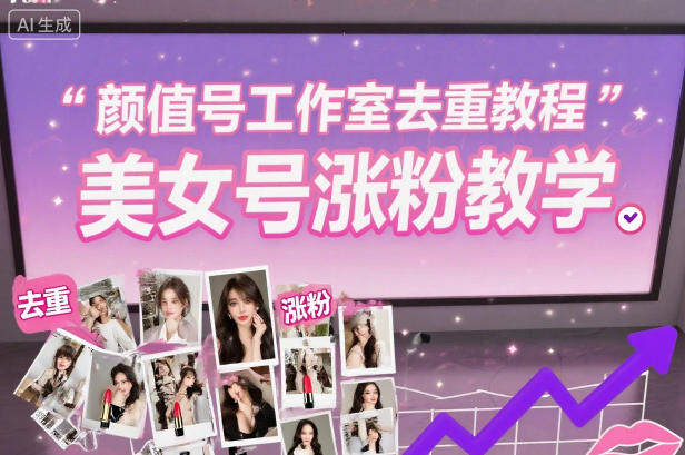 颜值号工作室去重教程，美女号涨粉教学-星火轻创