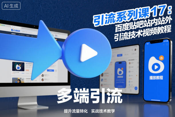 引流系列课17：百度贴吧站内站外引流技术视频教程-星火轻创