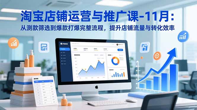 淘宝店铺运营与推广课-11月：从测款筛选到爆款打爆完整流程，提升店铺流量与转化效率-星火轻创