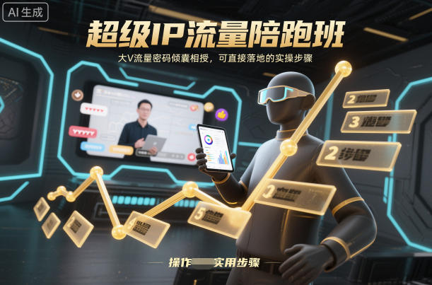 超级IP流量陪跑班，大V流量密码倾囊相授，可直接落地的实操步骤-星火轻创