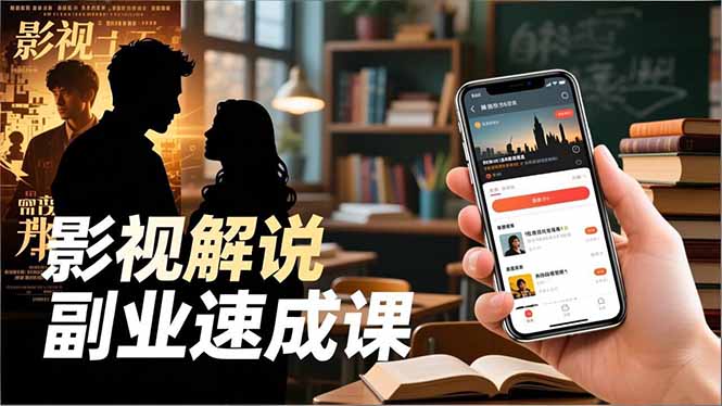 Tk影视解说副业速成课，软件安装、全流程实操、爆款预设，新手两周变现-星火轻创