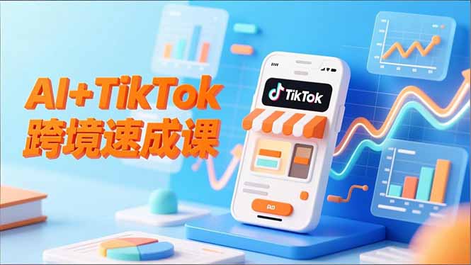 AI+TikTok跨境速成课，智能翻译、店铺定位、流程拆解，7天高效上线运营-星火轻创