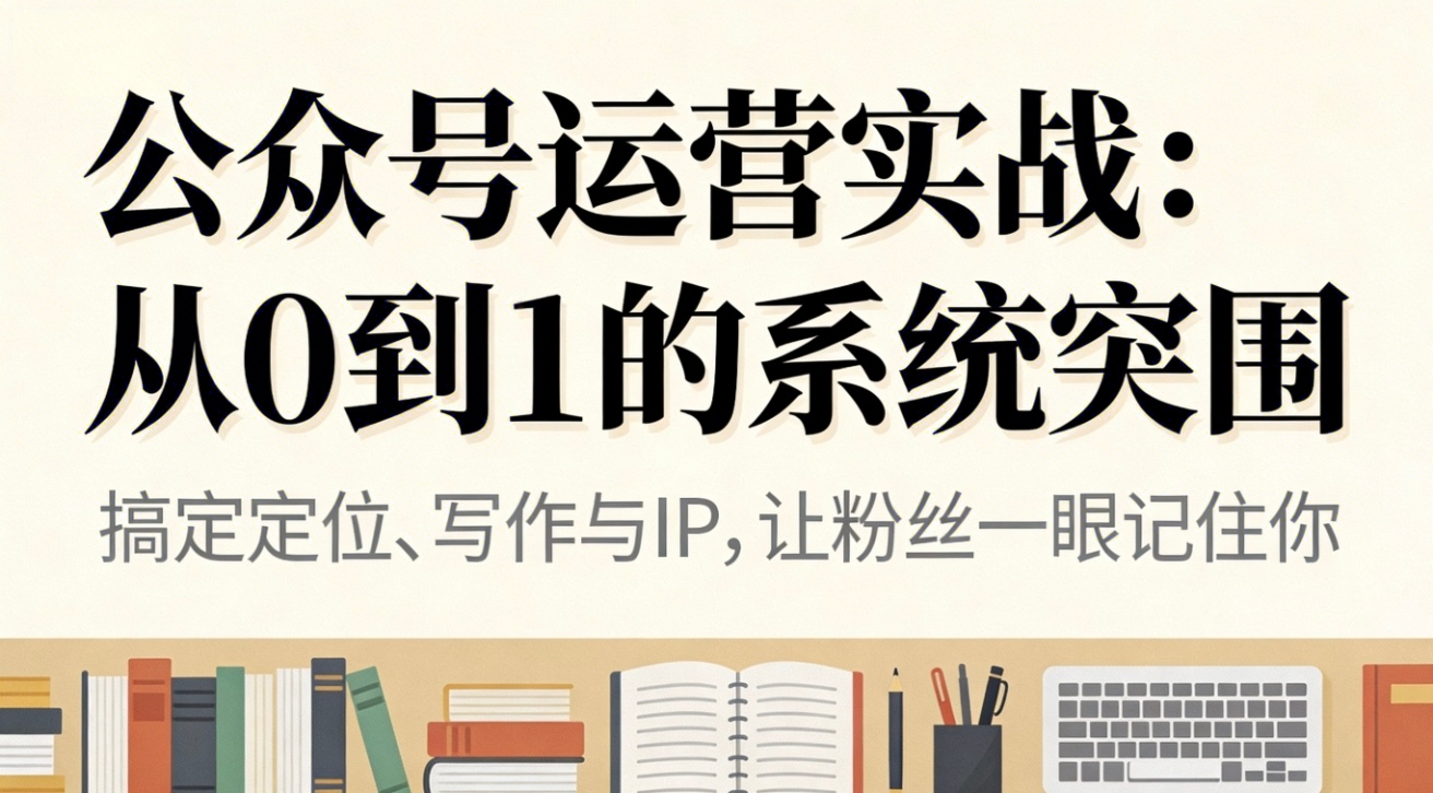 公众号运营实战：从0到1的系统突围-星火轻创
