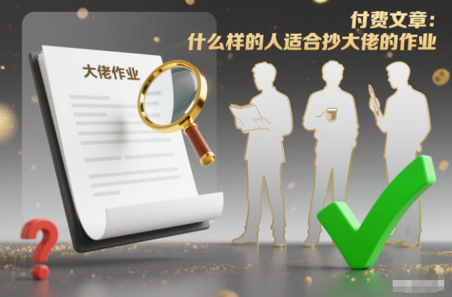 付费文章：什么样的人适合抄大佬的作业？-星火轻创