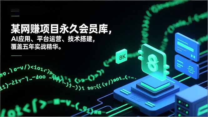 网赚项目永久会员库，AI应用、平台运营、技术搭建，覆盖五年实战精华-星火轻创