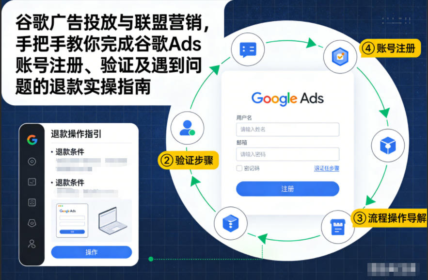 谷歌广告投放与联盟营销，手把手教你完成谷歌Ads账号注册、验证及遇到问题的退款实操指南-星火轻创