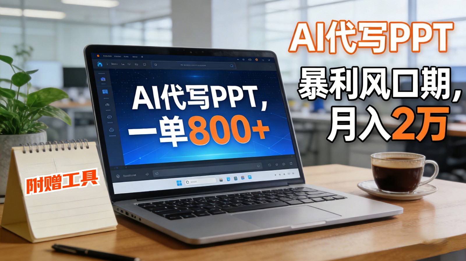 AI 代写做 PPT！一单狂赚 800+，风口期月入 2 万(工具 + 提示词直接送)-星火轻创