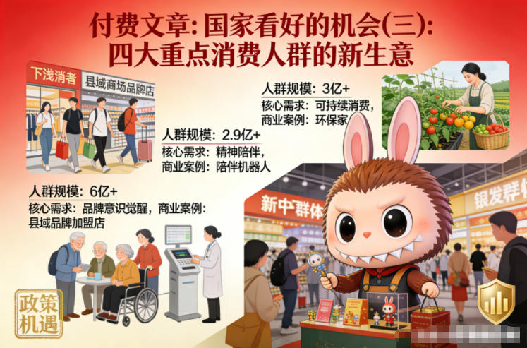 付费文章：国家看好的机会(三)：四大重点消 费人群的新生意-星火轻创
