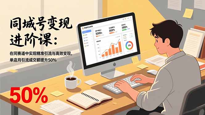 同城号变现进阶课：在同城赛道中实现精准引流与高效变现，单店月引流成交额提升50%-星火轻创