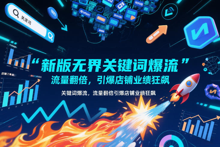 新版无界关键词爆流，流量翻倍，引爆店铺业绩狂飙-星火轻创