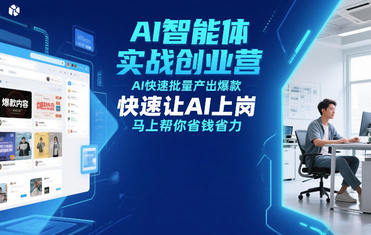 AI智能体实战创业营12月23-25号线下课，AI快速批量产出爆款，快速让AI上岗，马上帮你省钱省力-星火轻创