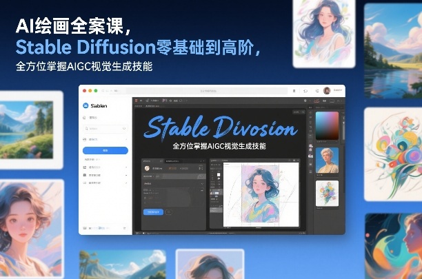 AI绘画全案课，Stable Diffusion零基础到高阶，全方位掌握AIGC视觉生成技能-星火轻创