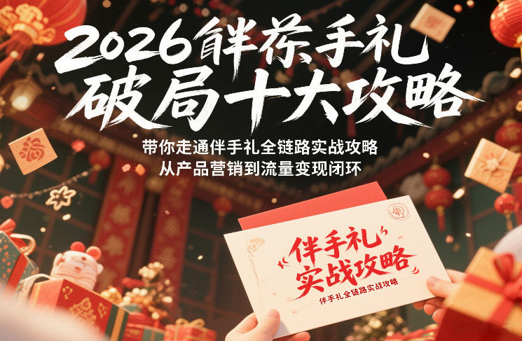 2026伴手礼破局十大攻略，带你走通伴手礼全链路实战攻略，从产品营销到流量变现闭环-星火轻创