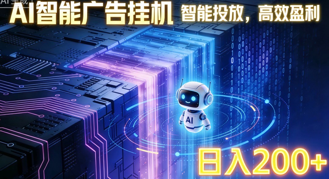 ai智能广告挂机项目,合规挂载广告即可赚取收益,单日收益可达400~500+-星火轻创